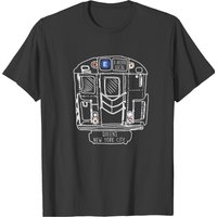New York City Subway Queens E Train T-Shirt for Men