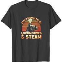 Train Lover Steam Train Locomotive T-shirt for Men