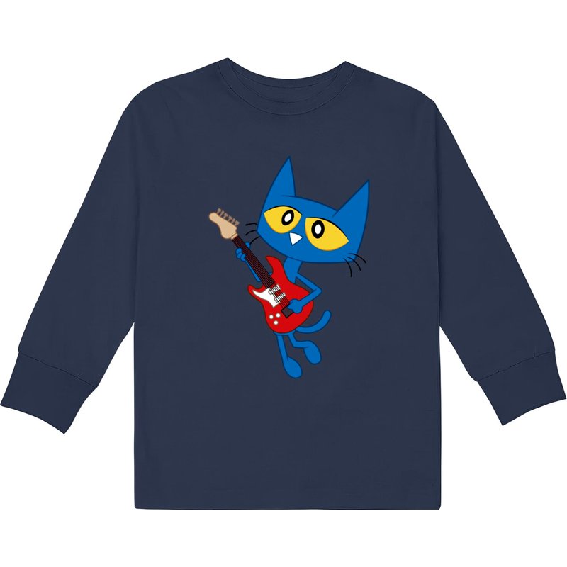 Pete The Cat Kids Long Sleeve T-Shirts — Mens T Shirts