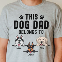 This Dog Dad Belongs To These - Personalized Unisex T-shirt