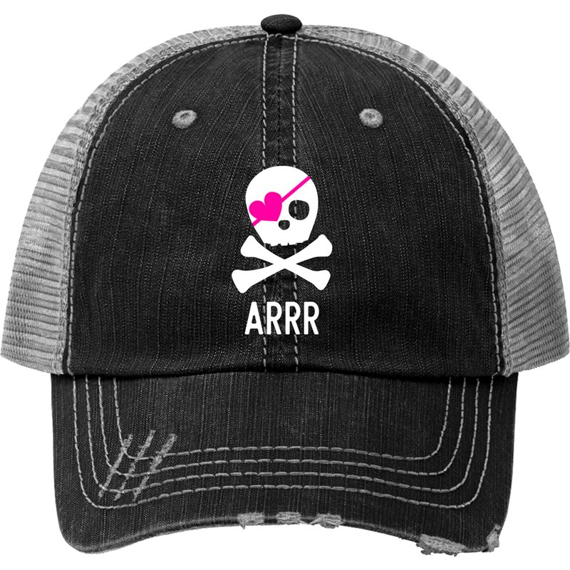 Casquette Trucker Heart Pirates avec Skull de Pirate pour Filles — Casquette de baseball
