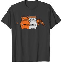 Evil Devil Satan Demon Conscience Decision T-Shirt for Men — Mens T Shirts