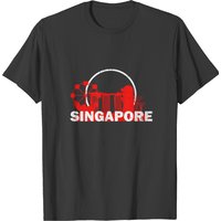 Singapore Traveller Flag Souvenir T-Shirt for Men