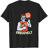 T-shirt Brosevelt Teddy Roosevelt Bro Avec Une Bière pour Hommes — T-shirts pour hommes