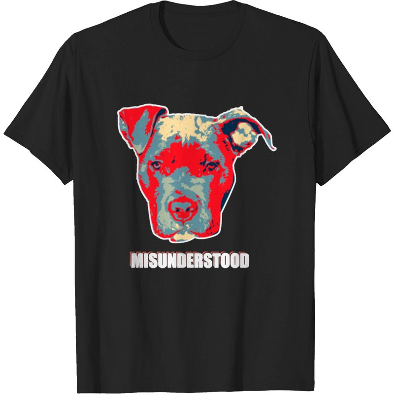 T-shirt pour hommes avec design de chien Pitbull — T-shirts pour hommes