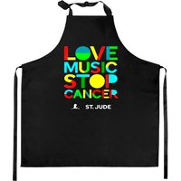 Tablier St Jude Music Shirt 2022 Love Music Stop Cancer — Tabliers de cuisine