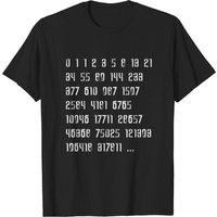 Fibonacci Number Sequence White T-Shirt for Men