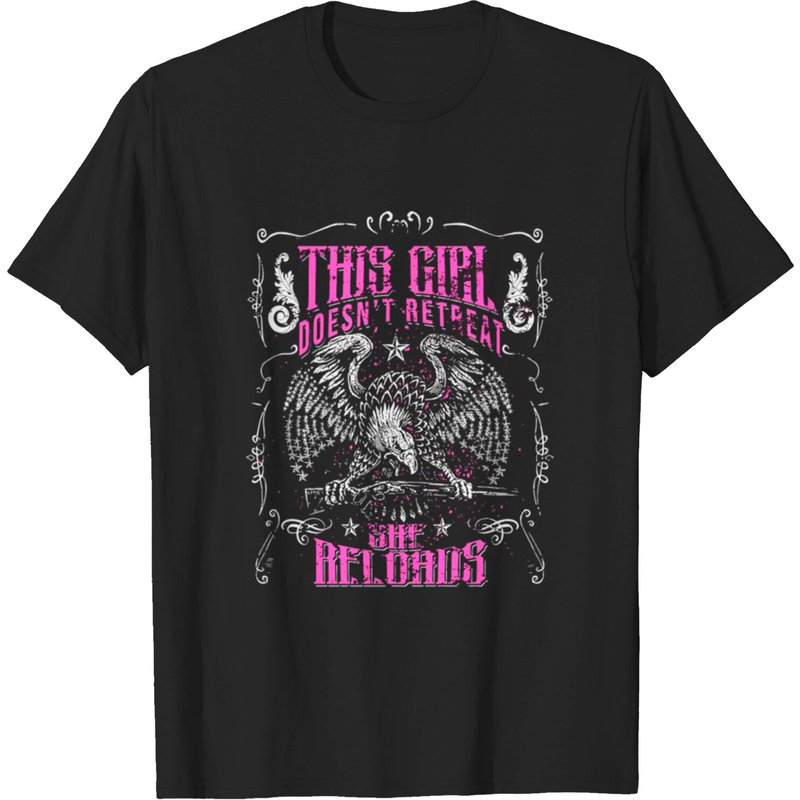 T-shirt pour hommes "This Girl Does Not Retreat She Reloads Eagle — T-shirts pour hommes