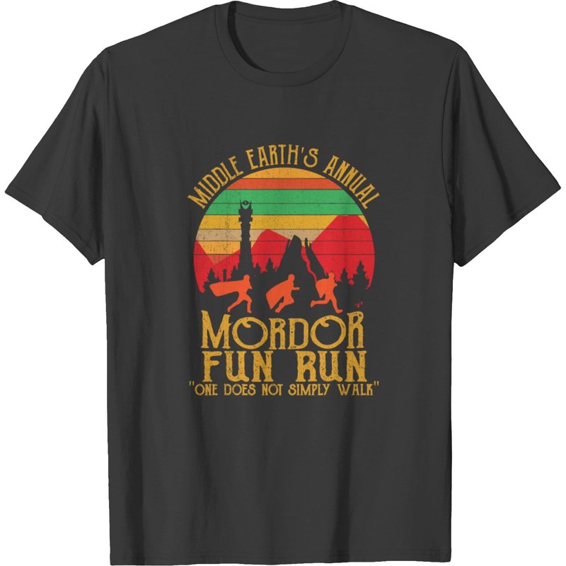 T-shirt vintage Mordor Fun Run One Does Not Simply Walk pour hommes — T-shirts pour hommes