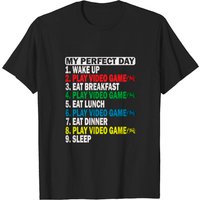 T-shirt Gamer Console My Perfect Gaming Day pour hommes — T-shirts pour hommes