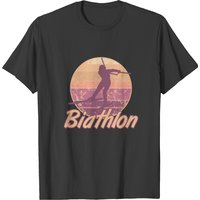 T-shirt de sport biathlon pour hommes en noir