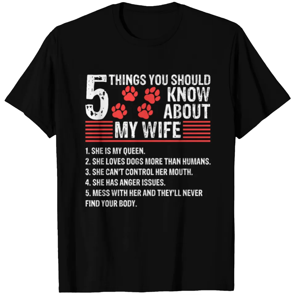 5 Things You Should Know About My Wife T-Shirt for Men — Mens T Shirts