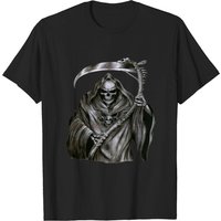 T-shirt Grim Reaper pour hommes en noir — T-shirts pour hommes