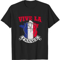 French Vive La France Flag T-Shirt for Men