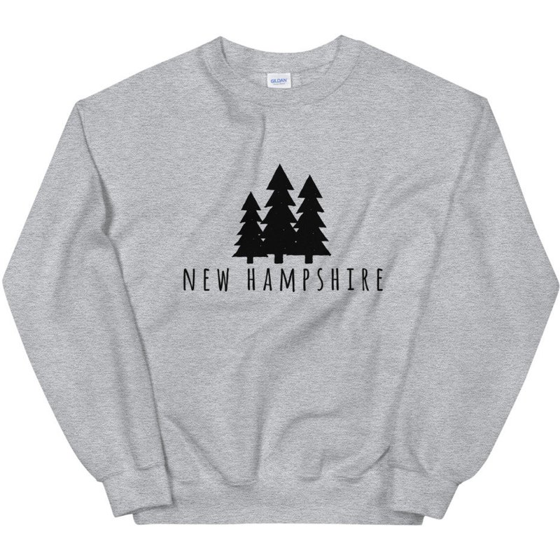 Sweatshirt Unisexe New Hampshire | Crewneck Style Vintage