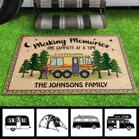Making Memories At Campsite - Personalized Decorative Mat