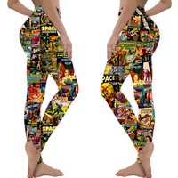 Sci-Fi Comic Collage Leggings for Women
