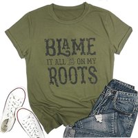T-shirt pour hommes Blame It All On My Roots Imprimé Musique Country — T-shirts pour hommes