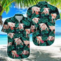 Chemise à Boutons Hawaïenne Pig Lovers