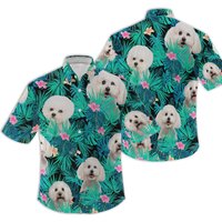 Chemises hawaïennes Bichon Frise pour hommes et femmes — Chemises décontractées pour hommes