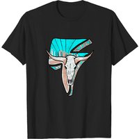 T-shirt Lightning Cow Skull pour hommes - T-shirt western country