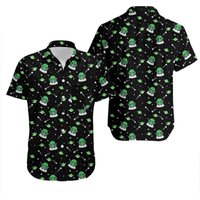 Chemise à boutons Alien UFO pour unisexe