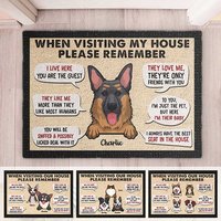 Personalized Decorative Mat - Remember These Rules When Visiting Our House