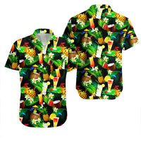 Chemise hawaïenne "Cocktails hawaïens" pour hommes
