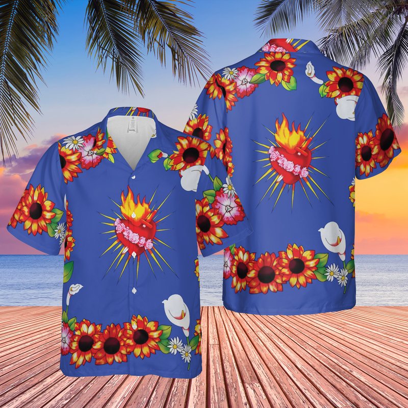 Chemise hawaïenne Romeo And Juliet Heart pour unisexe — Chemises décontractées pour hommes