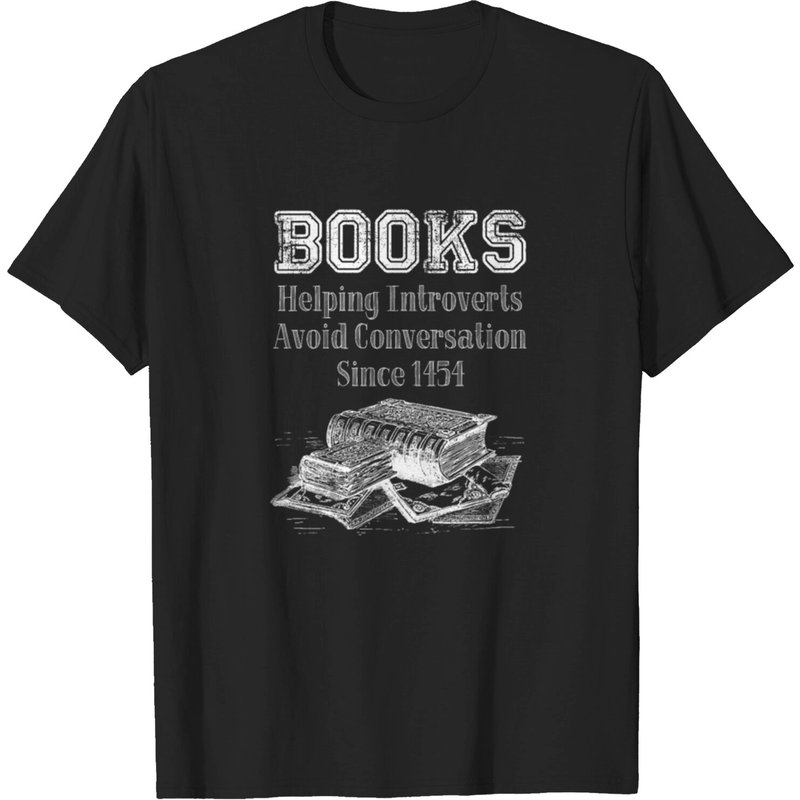 T-shirt Books Helping Introverts Avoid Conversation pour hommes — T-shirts pour hommes