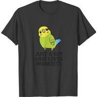 T-shirt Parakeet Boy Just a Boy Who Loves Parakeets pour hommes — T-shirts pour hommes