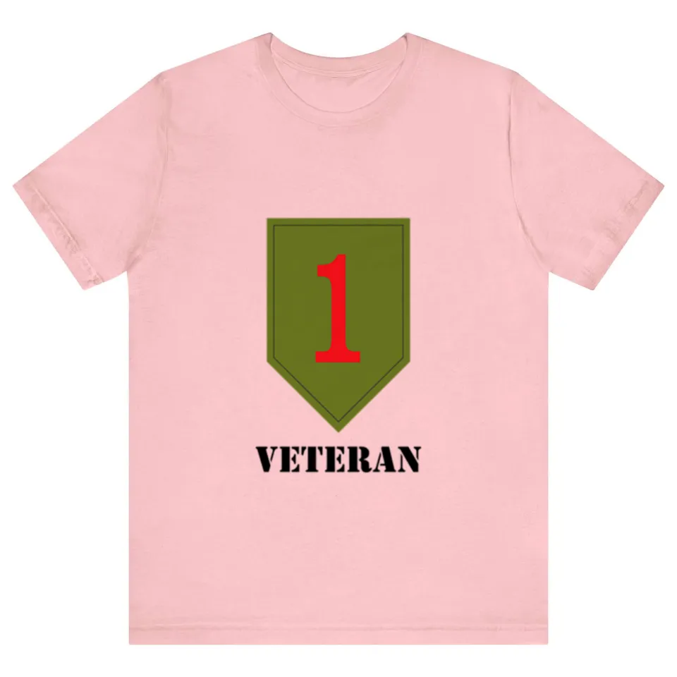 1st Infantry Division Veteran White T-Shirt for Men — Mens T Shirts