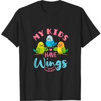 Parakeet Budgie Mom My Kids Have Wings T-shirt for Men