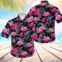 Chemise hawaïenne Flamingo pour unisexe