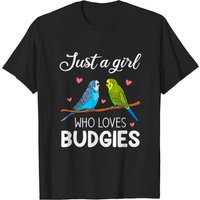 Just A Girl Who Loves Budgies Parakeet T-Shirt for Men