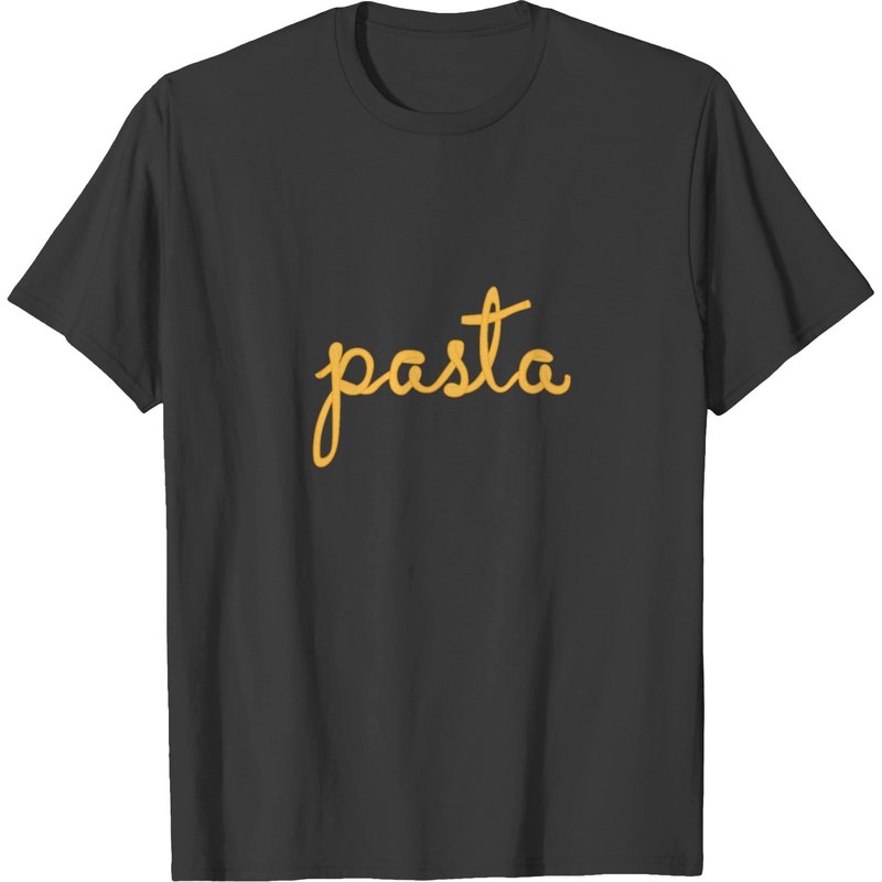 Pasta Spaghetti Word Lettering T-Shirt for Men — Mens T Shirts