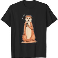 Singing Meerkat Zoo Animal Musician T-shirt for Men — Mens T Shirts