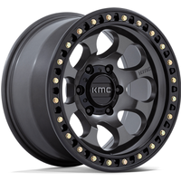Roues KMC KM550 Riot SBL Anthracite avec Bord Satin Noir 17x8.5 — Roues et jantes