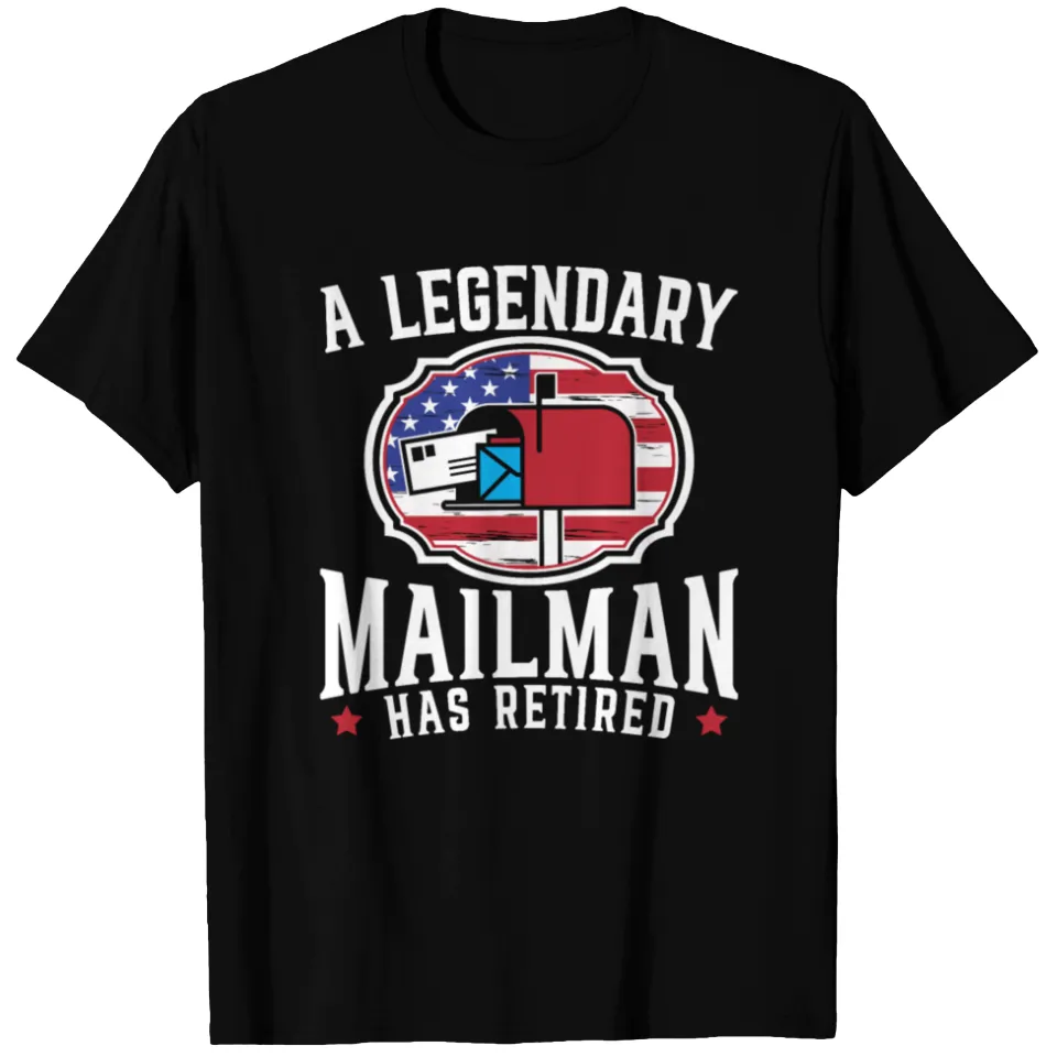 Legendary Mailman Has Retired USA Postal Worker T-shirt for Men — Mens T Shirts