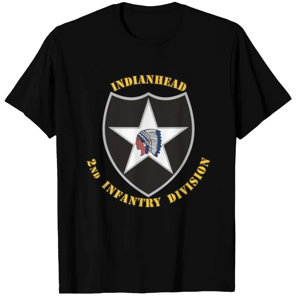 2nd Infantry Division T-shirt for Men in Black — Mens T Shirts