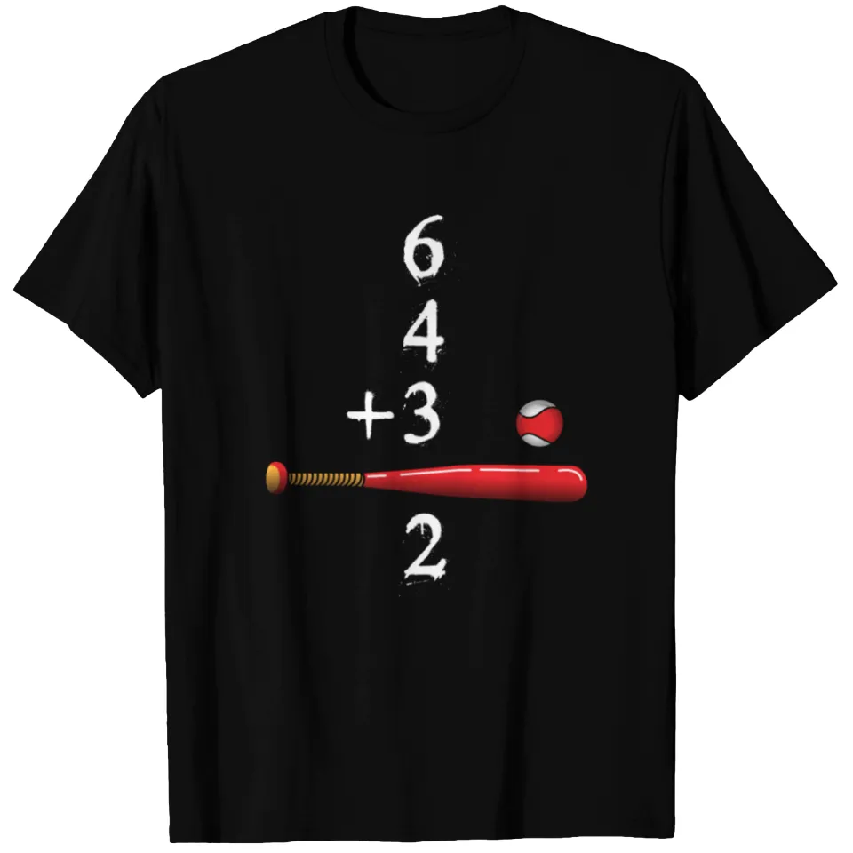 6 4 3 2 Double Play Baseball T Shirt for Men