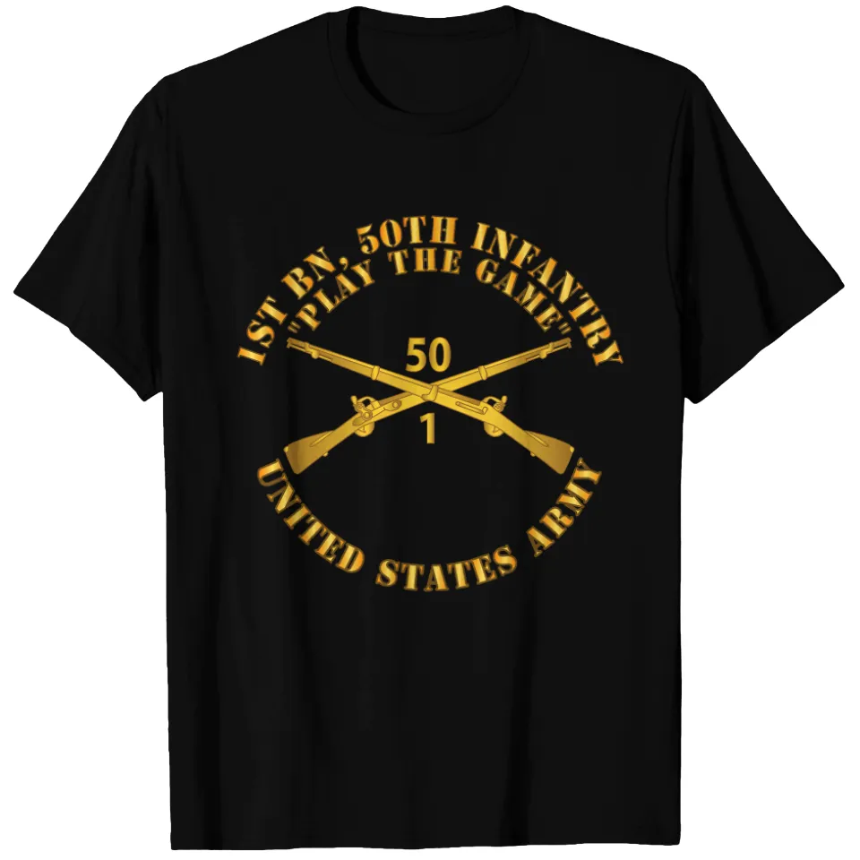 1st Bn 50th Infantry Play The Game T-Shirt for Men