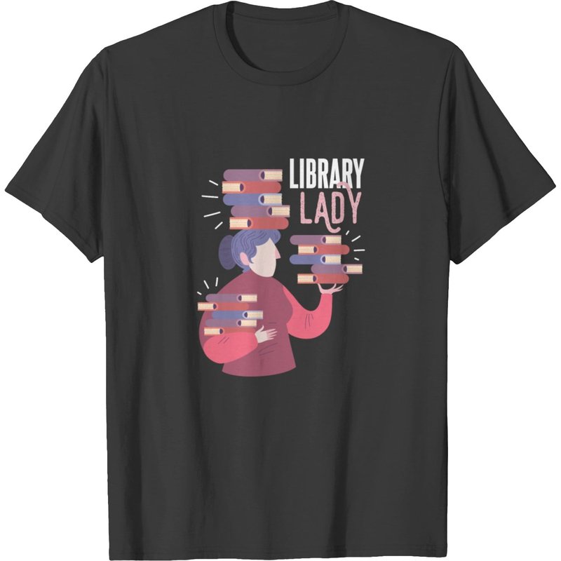 Library Lady Book Woman T-shirt for Men