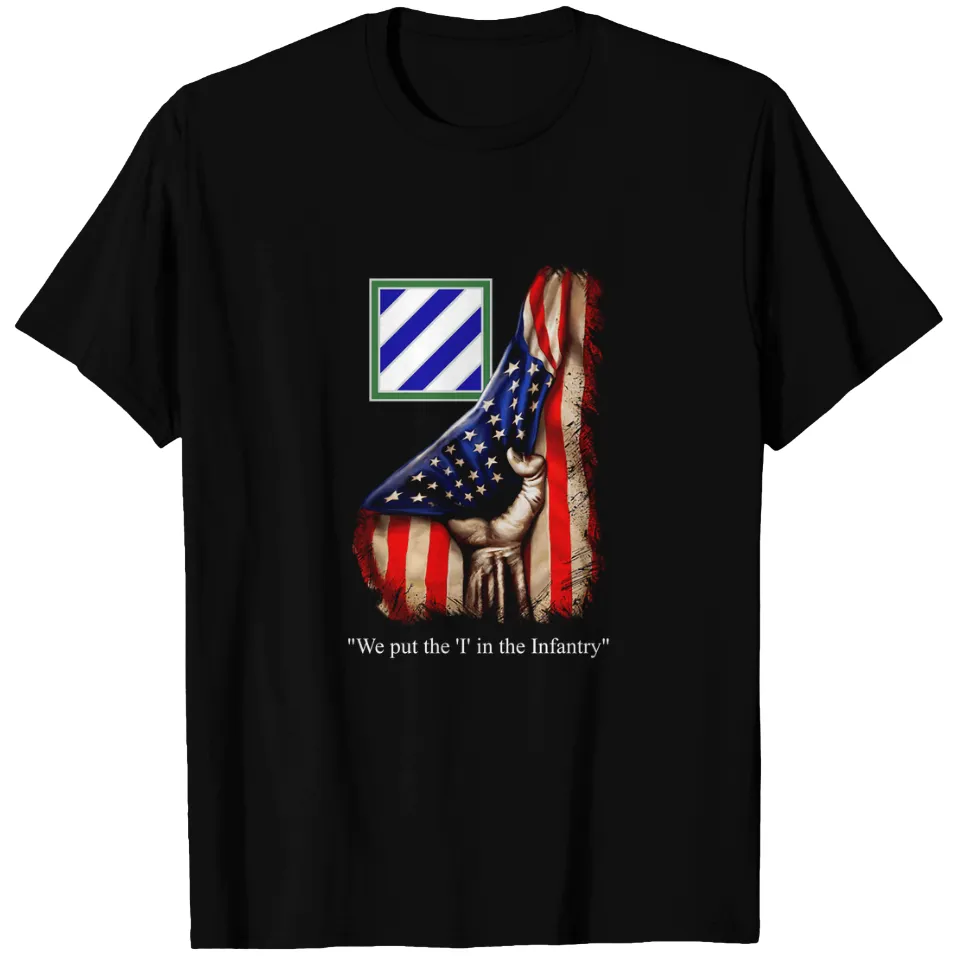 T-shirt Drapeau Américain de la 3e Division d'Infanterie pour Hommes — T-shirts pour hommes
