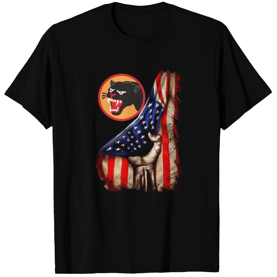 66th Infantry Division American Flag T-Shirt for Men