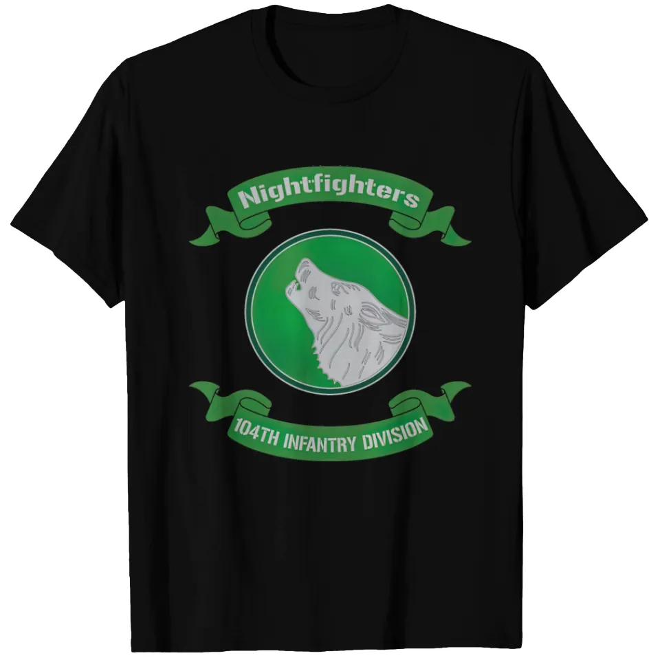 T-shirt noir pour hommes de la 104e division d'infanterie (104e ID) — T-shirts pour hommes
