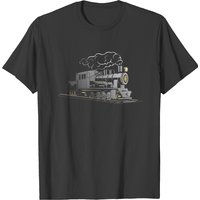 Steam Locomotive Train Engine T-Shirt for Men