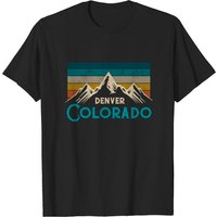 Denver Colorado Vintage Mountains T-Shirt for Men