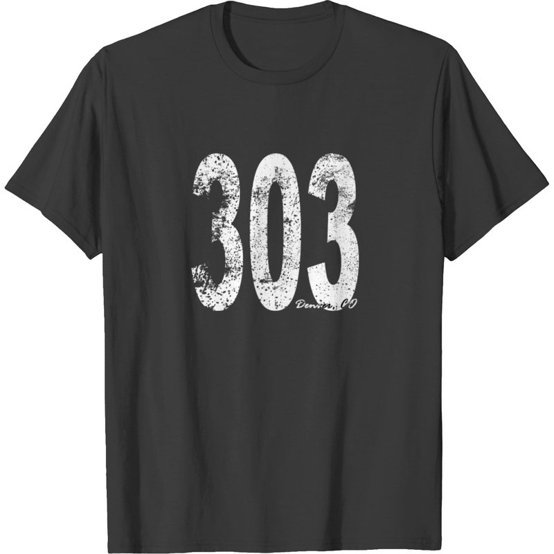 T-shirt Vintage Code de Zone 303 pour Hommes — T-shirts pour hommes