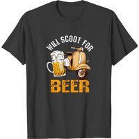 T-shirt Scooter Et Bière Cadeau Pour Hommes